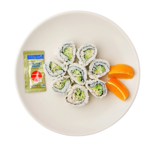 plated Avocado Sushi
